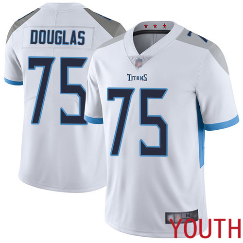 Tennessee Titans Limited White Youth Jamil Douglas Road Jersey NFL Football #75 Vapor Untouchable->women nfl jersey->Women Jersey